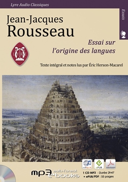 jaquette du livre audio Essai sur l'origine des langues